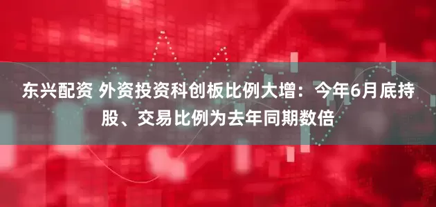 东兴配资 外资投资科创板比例大增：今年6月底持股、交易比例为去年同期数倍