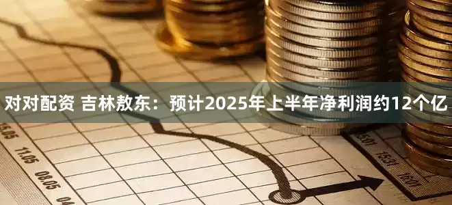 对对配资 吉林敖东：预计2025年上半年净利润约12个亿